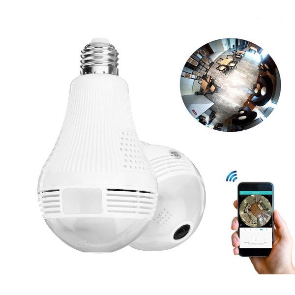 Panorama Nanny Bulb Camera With WIFI + 32GB Free Memory card.