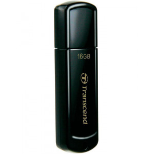 TRANSCEND JetFlash 350 - Flash Drive - 16GB - Black