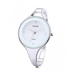 KIMIO White & Sliver Bracelet Wrist Watch + Free Gift Box