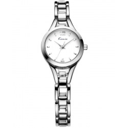 KIMIO Elegant Silver Wrist Watch + Free Gift Box