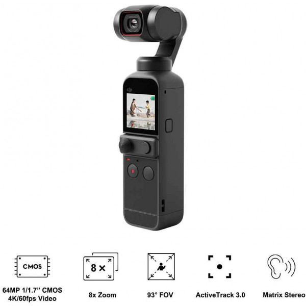 DJI Pocket 2 - Handheld 3-Axis Gimbal Stabilizer with 4K Camera