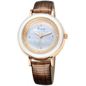 KIMIO Exquisite Brown Wrist Watch + Free Gift Box