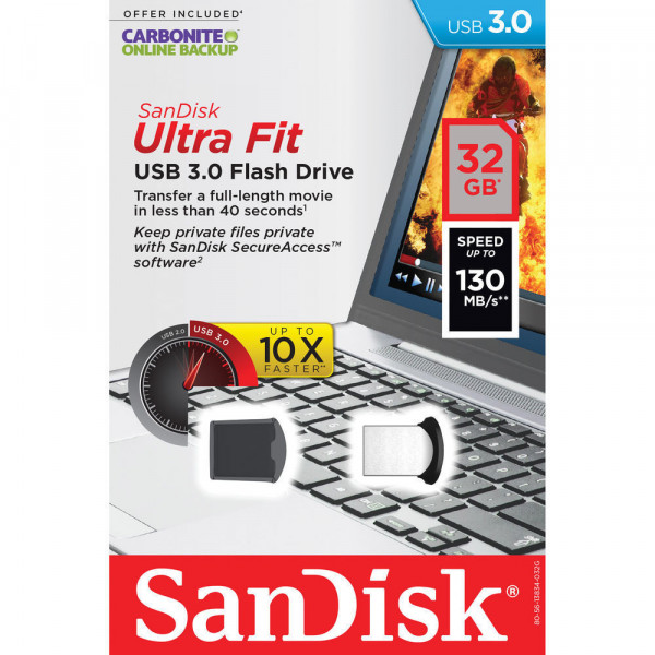 Sandisk Ultra Fit USB 3.0 Flash Drive 32GB