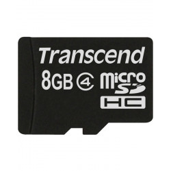 TRANSCEND Memory Card - Micro SD - 8GB with Adaptor