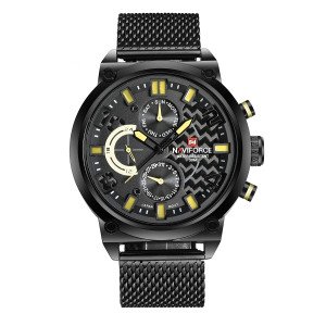 NAVIFORCE 9068 Chronograph Black Dial Men's Watch 