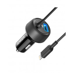Anker PowerDrive 2 Elite Car Charger with Lightning Connector and PowerIQ