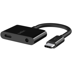 Belkin Rockstar 3.5mm Audio + USB-C Charge Adapter