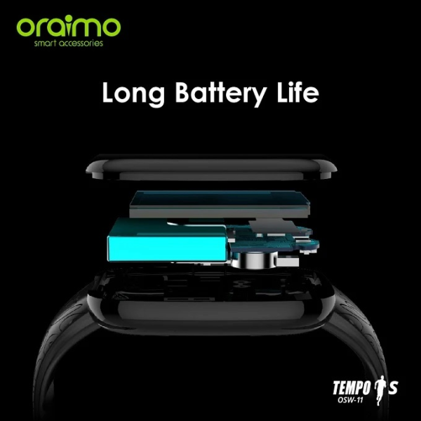 Oraimo Tempo-S IP67 Waterproof Smart Watch - Black