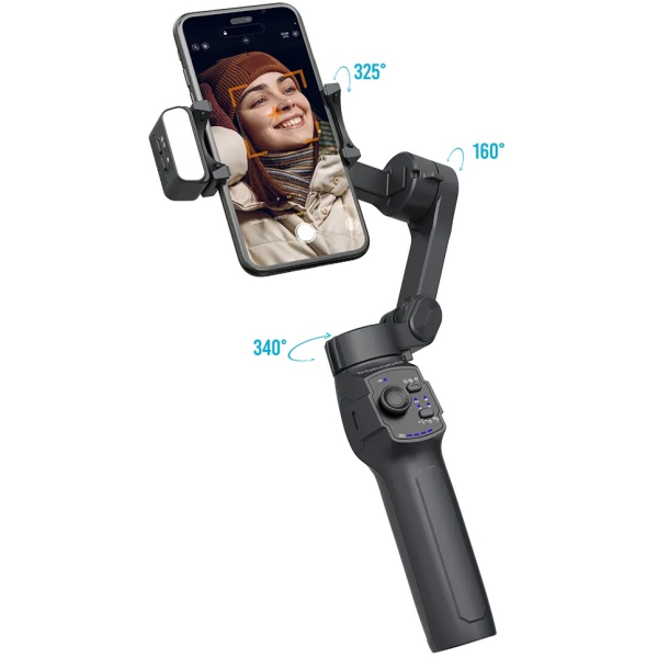 Porodo 3-Axis Gimbal Stabilizer Magnetic Fill Light - LFS127