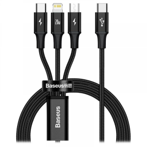 Baseus Rapid 3-in-1 Cable Type-C to Micro + Lightning + USB C - 1.5m 
