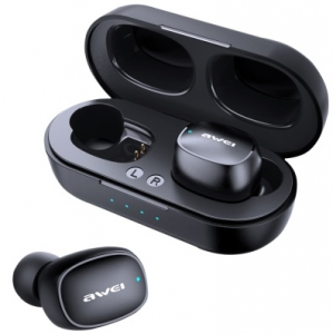 Awei T13 Touch TWS Dual Ear Bluetooth Earbuds With Charging Doc
