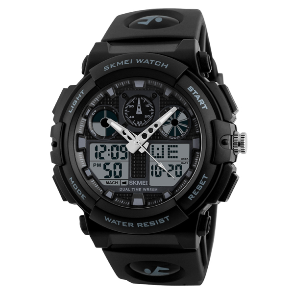 SKMEI 1270 Digital Analogue Men's Sports Watch -Grey 