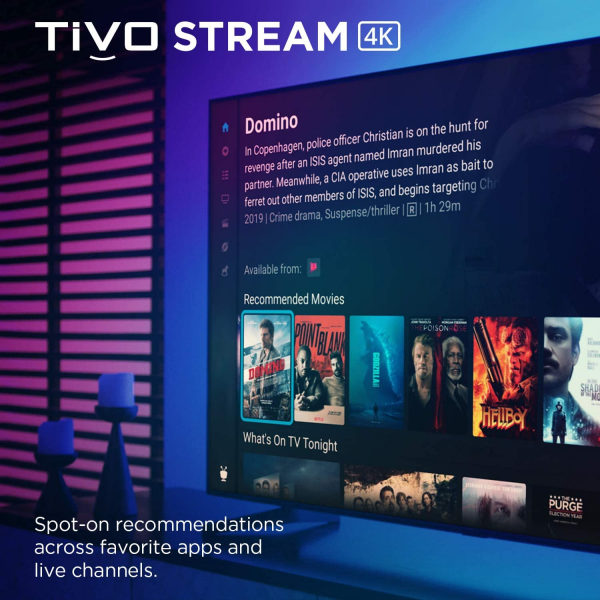 TiVo Stream 4K  Android TV Streaming Media Player with Dolby Atmos