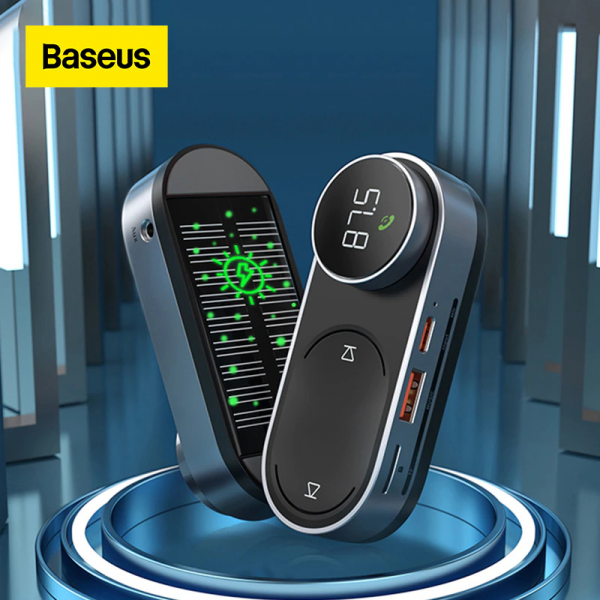 Baseus Solar Car MP3 Player FM Transmitter Modulator 