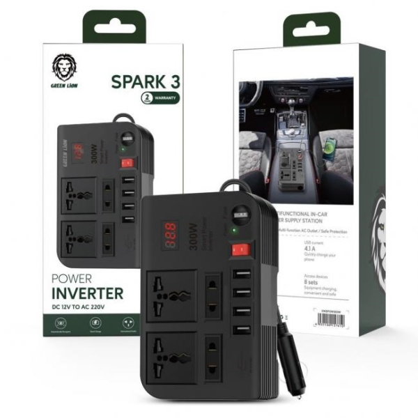 Green Lion Spark 3 300W Car Power Inverter 