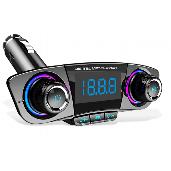 Earldom ET-M60 Wireless FM Charger Car Kit MP3 + 2 USB Ports