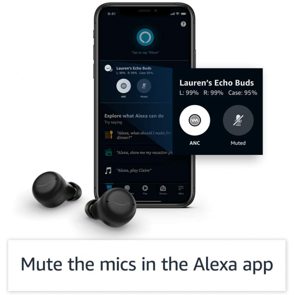 Amazon Echo Buds (2nd Gen)  Wireless earbuds with active noise cancellation and Alexa