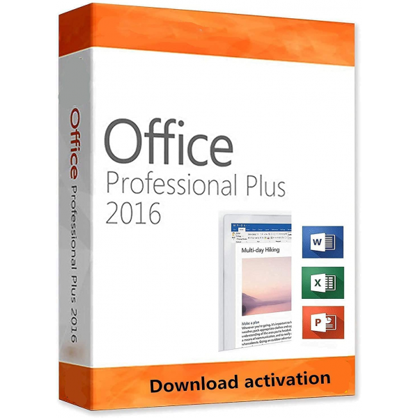 Microsoft Office 2016 Professional Plus Lifetime License | 32/64-bit | PC 