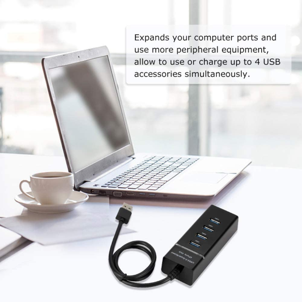 High Speed 4 Port USB 3.0 Multi HUB Splitter Expansion USB Hub