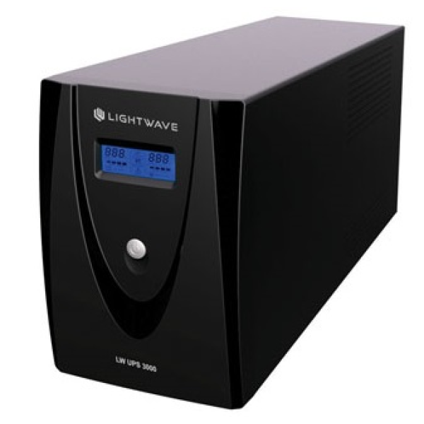 Light Wave 3000VA Line Interactive UPS -black