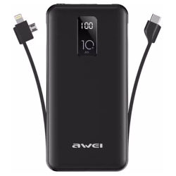 AWEI P41K Powerbank 10000 mAh For Type-C Micro and Lightning USB