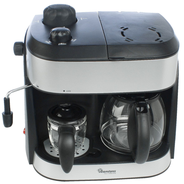 Ramtons RM/273 - Twin Coffee Cappuccino Maker - Black