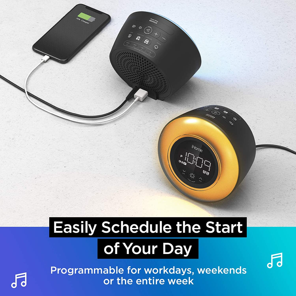 Buy iHome PowerClock Glow Alarm Clock with FM and Charging Port