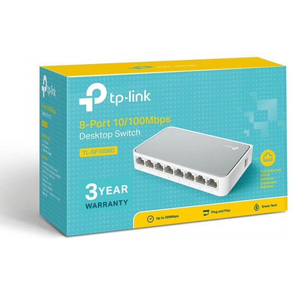 TP-Link TL-SF1008D 8-Port Desktop Ethernet Switch/Hub