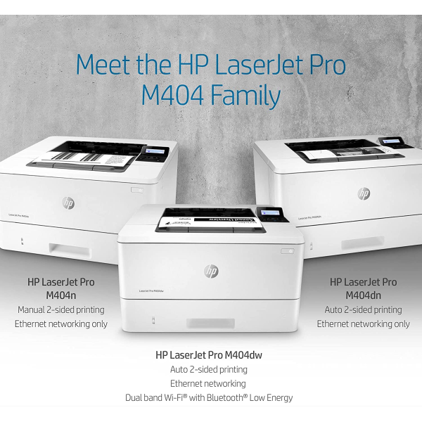 HP LaserJet Pro M404dw Monochrome Wireless Laser Printer 