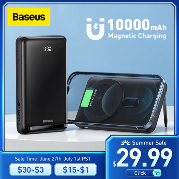 Baseus 10000mAh 20W Magnetic Bracket Wireless Power Bank