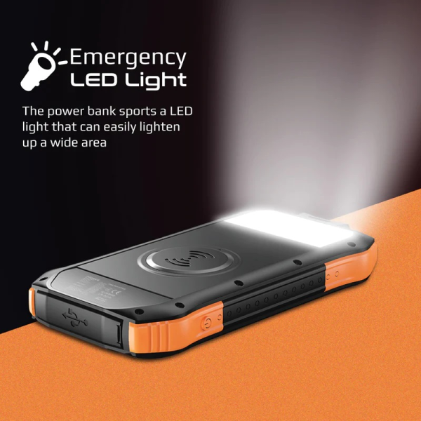 Promate SolarTank-10PDQi 10000mAh Solar Power Bank