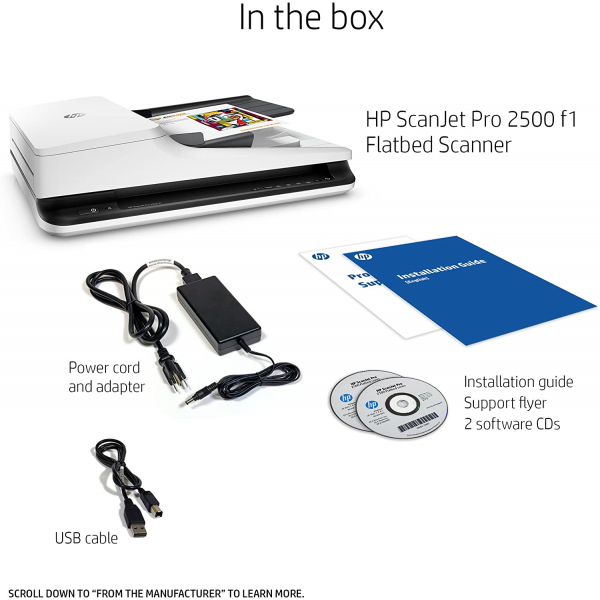 HP ScanJet Pro 2500 f1 Flatbed Scanner - L2747A 