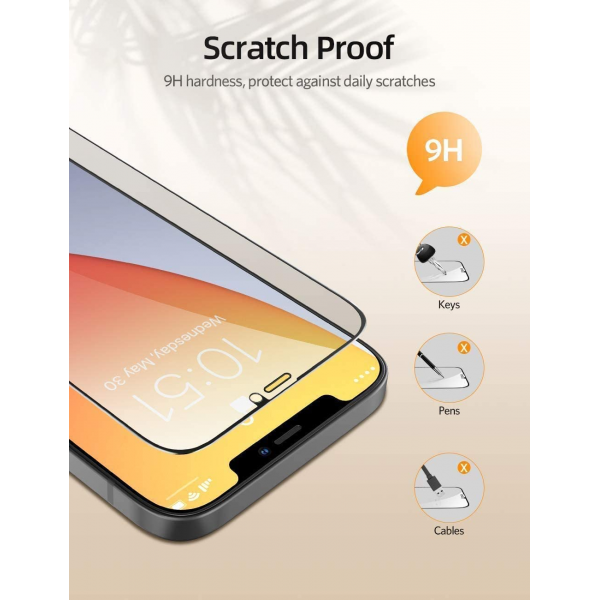 Anti-Glare Privacy Tempered Glass Screen Protector for iPhone 12 Mini,12,12 Pro,12 Pro Max