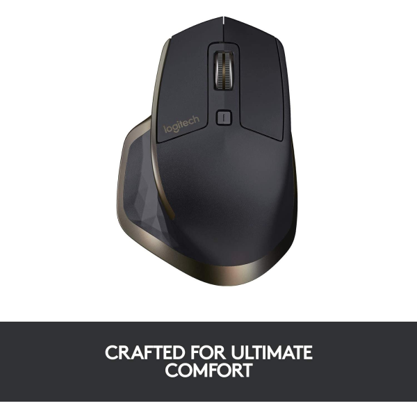 Logitech MX Master Wireless Mouse, Bluetooth or 2.4 GHz with USB 