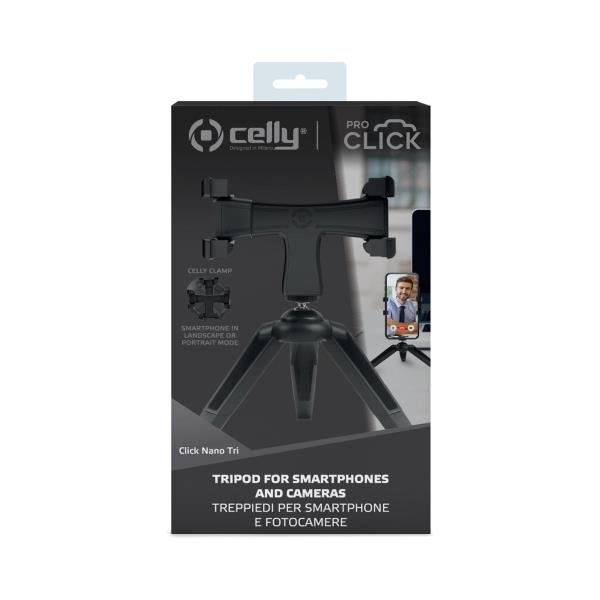 Celly Click Nanotri - Portable Tripod for Smartphones & Cameras