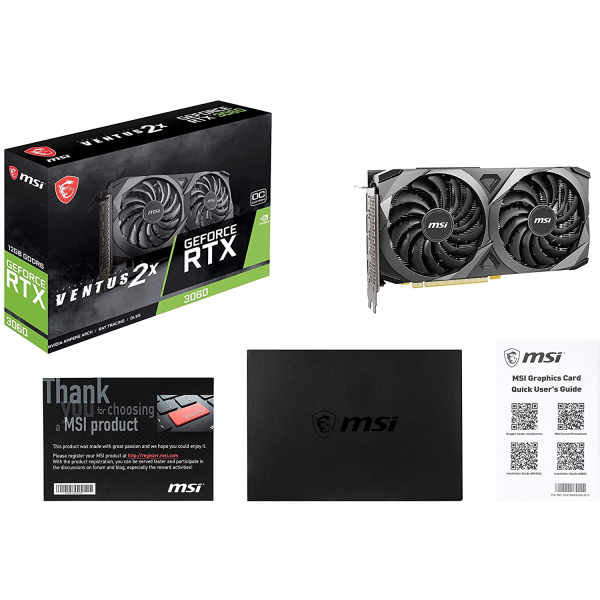 MSI Gaming GeForce RTX 3060 12GB 15 Gbps GDRR6 192-Bit HDMI