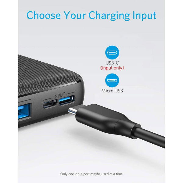 Anker PowerCore Metro Essential 20000mAh Portable Charger with USB and USB-C Input 