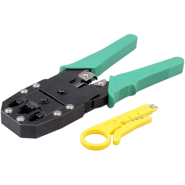 Crimping Tool & Wire Stripper RJ45 RJ11 RJ12 Cat5 Cat5e Cat6 Cat6e Cat7 