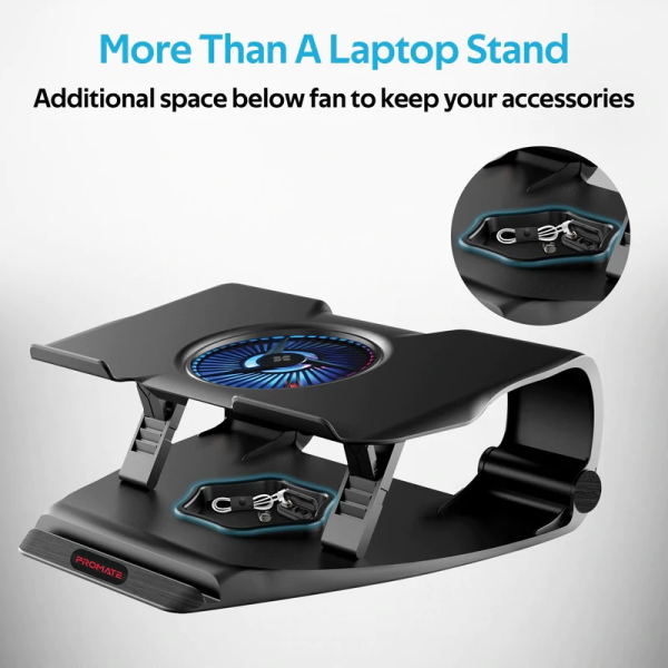 Promate FrostBase Superior Cooling Gaming Laptop Stand