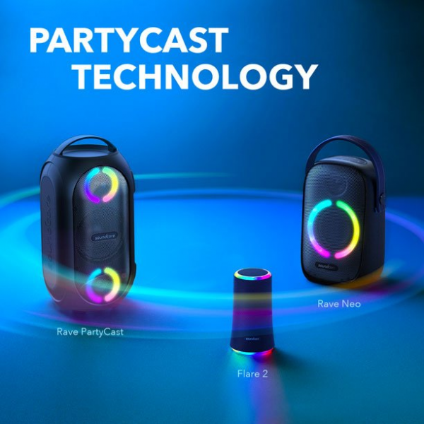 Anker Soundcore Rave PartyCast – 80W IPX7 Waterproof Bluetooth Speaker