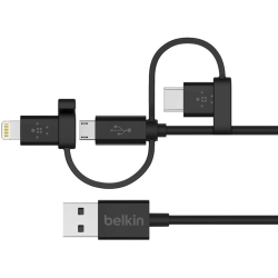 Belkin Universal Cable with Micro-USB, USB-C and Lightning Connectors 