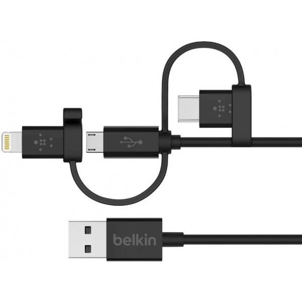 Belkin Universal Cable with Micro-USB, USB-C and Lightning Connectors 