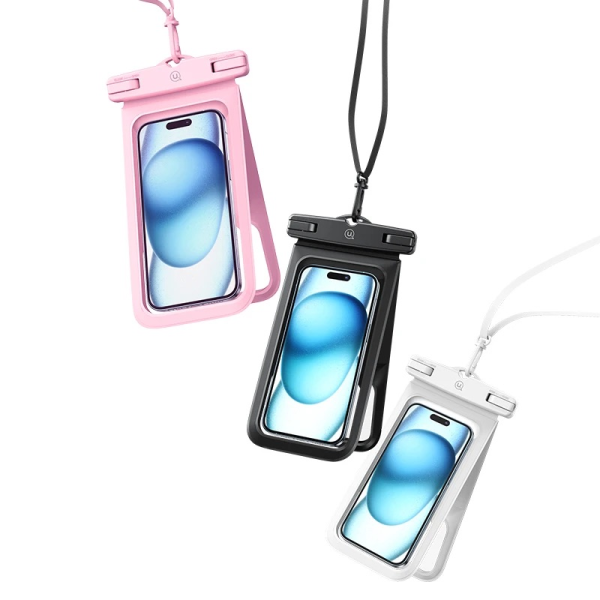 USAMS YD014 IP68 Waterproof Double-Space PVC Phone Pouch