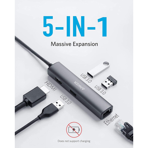 Anker PowerExpand+ 5-in-1 USB-C Ethernet Hub