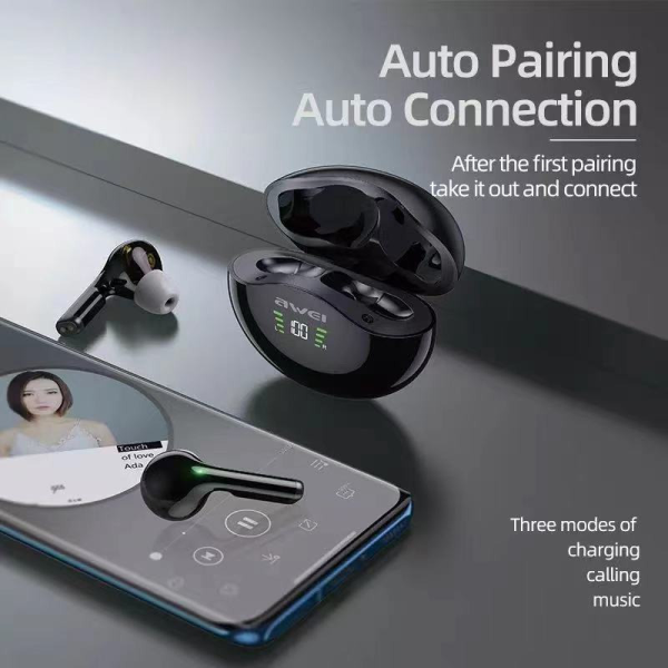 AWEI T12P True Wireless Earbuds TWS, Bluetooth 5.1