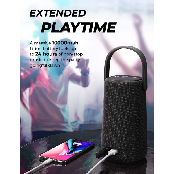 Tribit StormBox Pro 360° Portable Bluetooth Speaker - Black