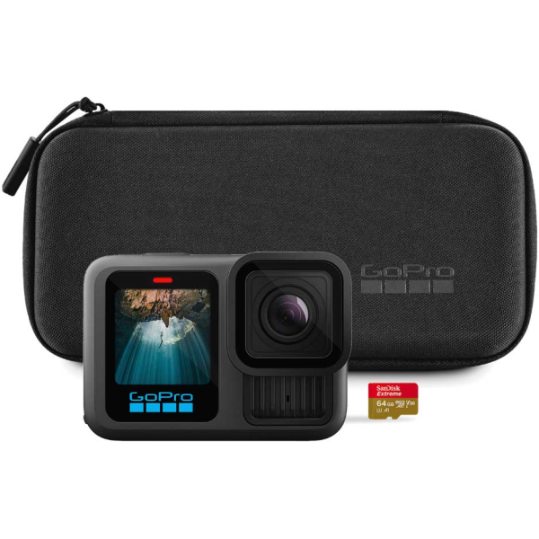 GoPro HERO13 Black Bundle - Action Camera + SD Card + Case