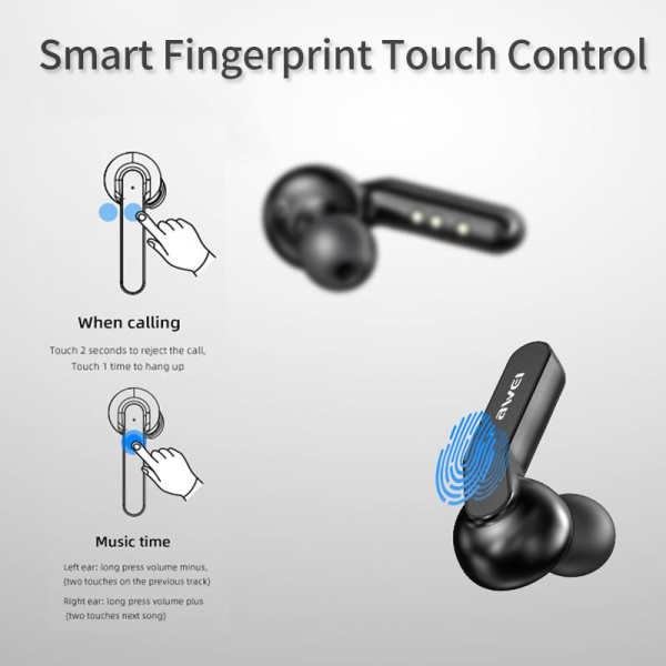 AWEI T10C TWS  True Wireless Bluetooth Earbuds With Mic