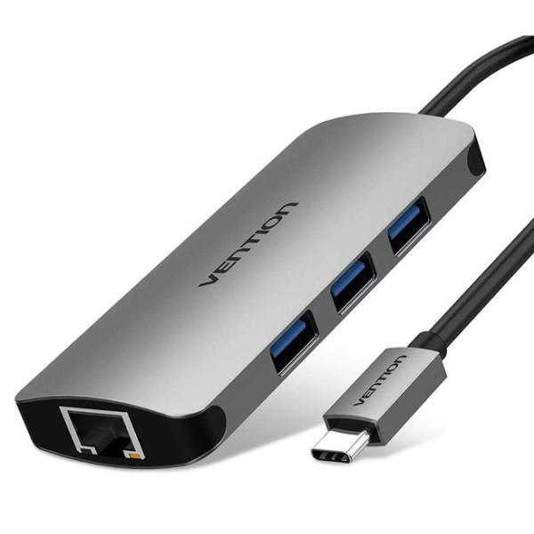 Vention USB Type C to Multi-Function 4 IN 1 Hub / Docking Station