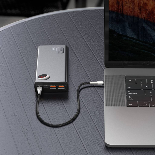 Baseus Adaman Metal 20000mAh 65W PowerBank , PD, QC 3.0, 2xUSB + 2xUSB-C